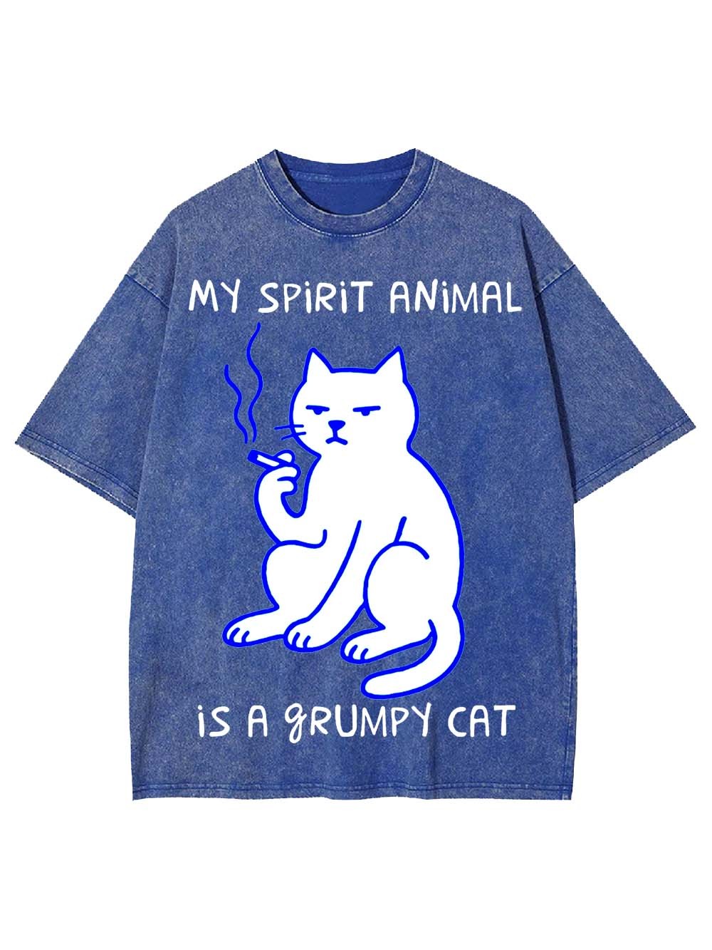 My Spirit Animal Is A Grumpy Cat Washed Tshirt