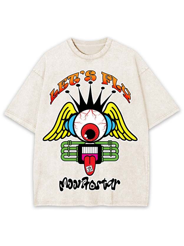 Let's Fly Washed Tshirt