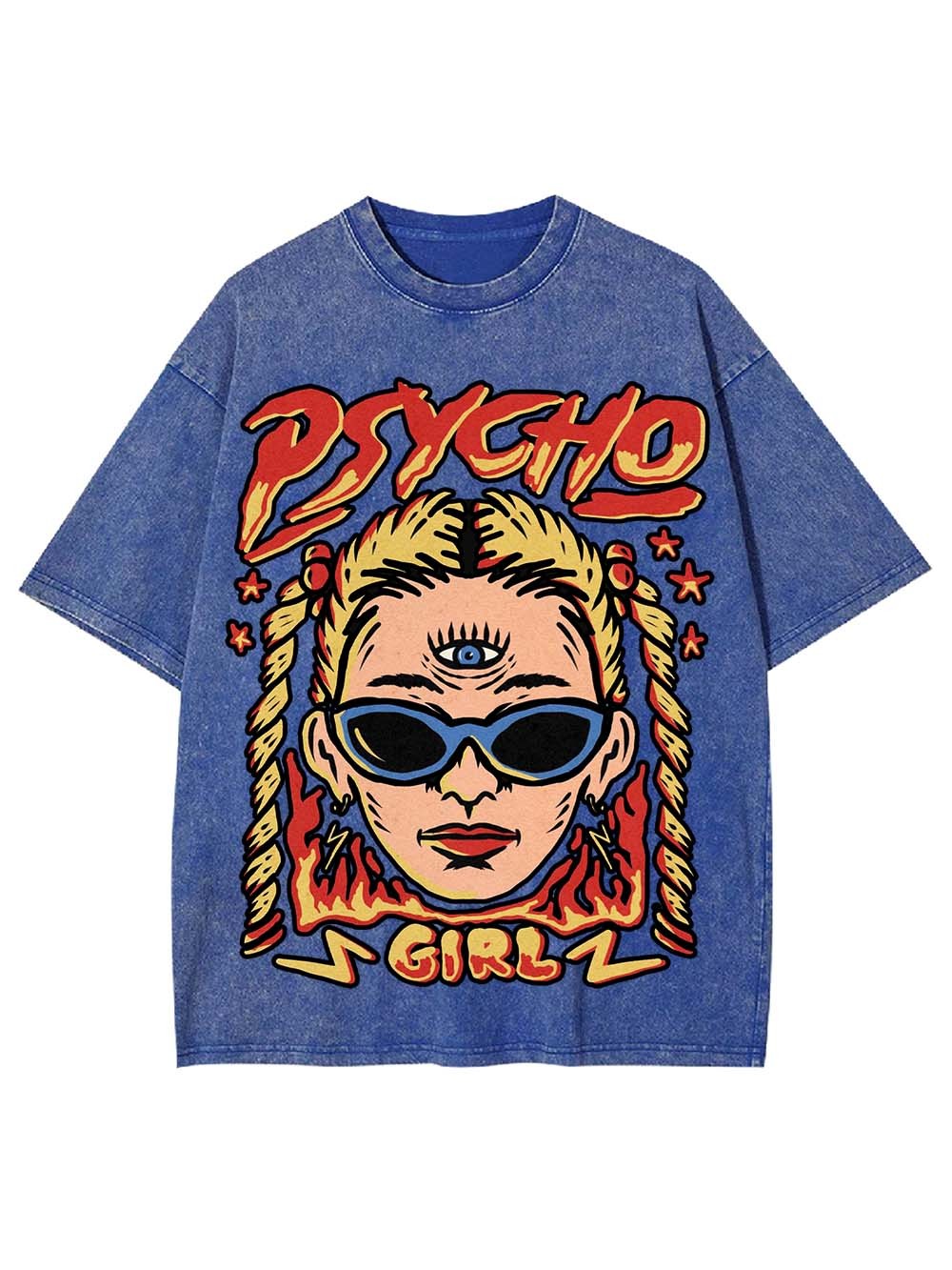 PSYCHO GIRL WASHED TSHIRT