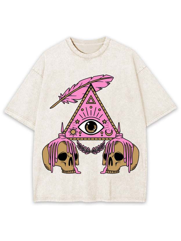 Eye And Skull Washed Tshirt
