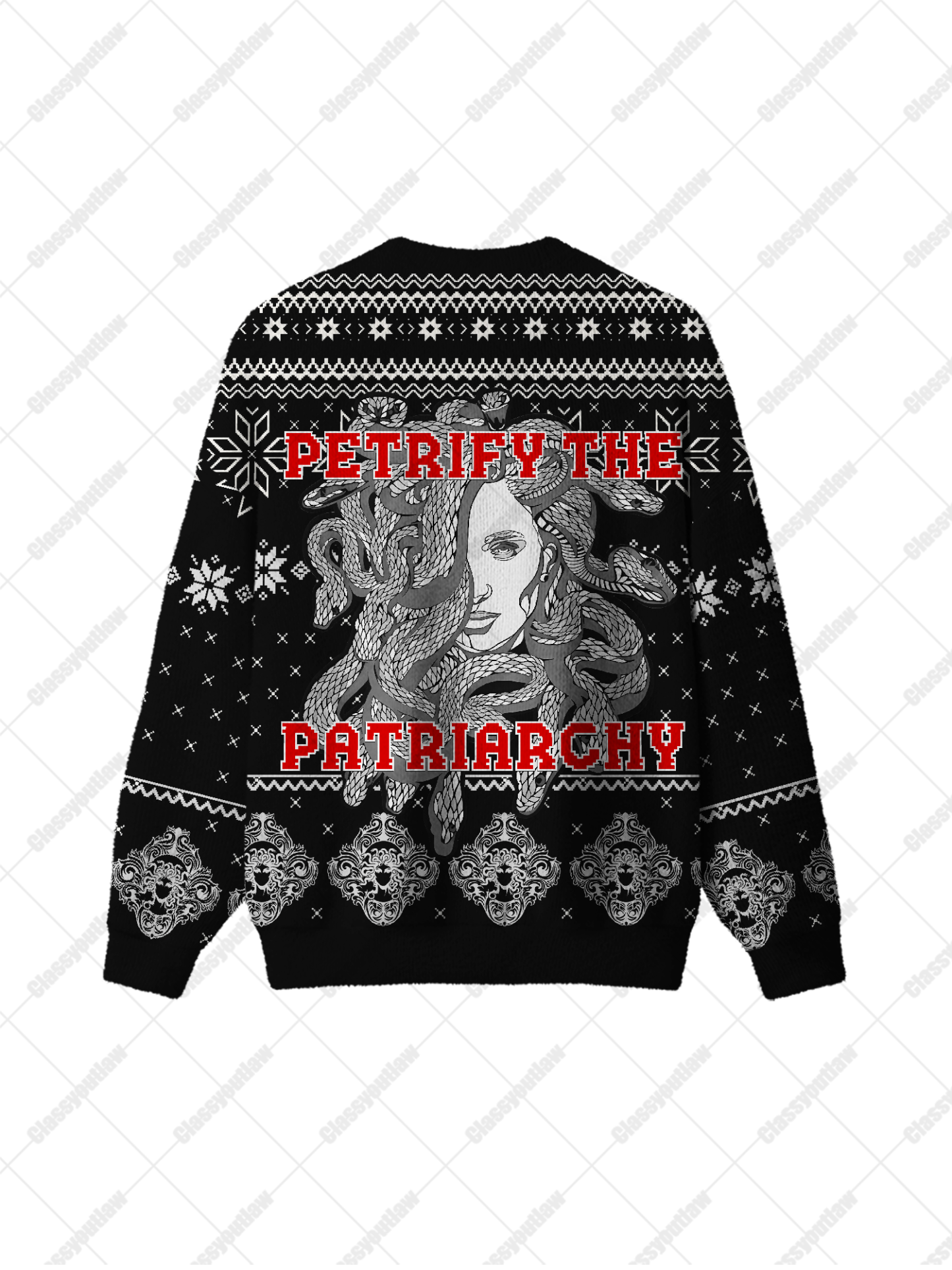 Petrify The Patriarchy UGLY CHRISTMAS SWEATSHIRT