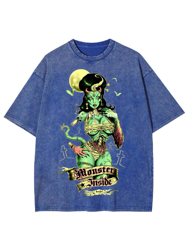Monster Inside Washed Tshirt