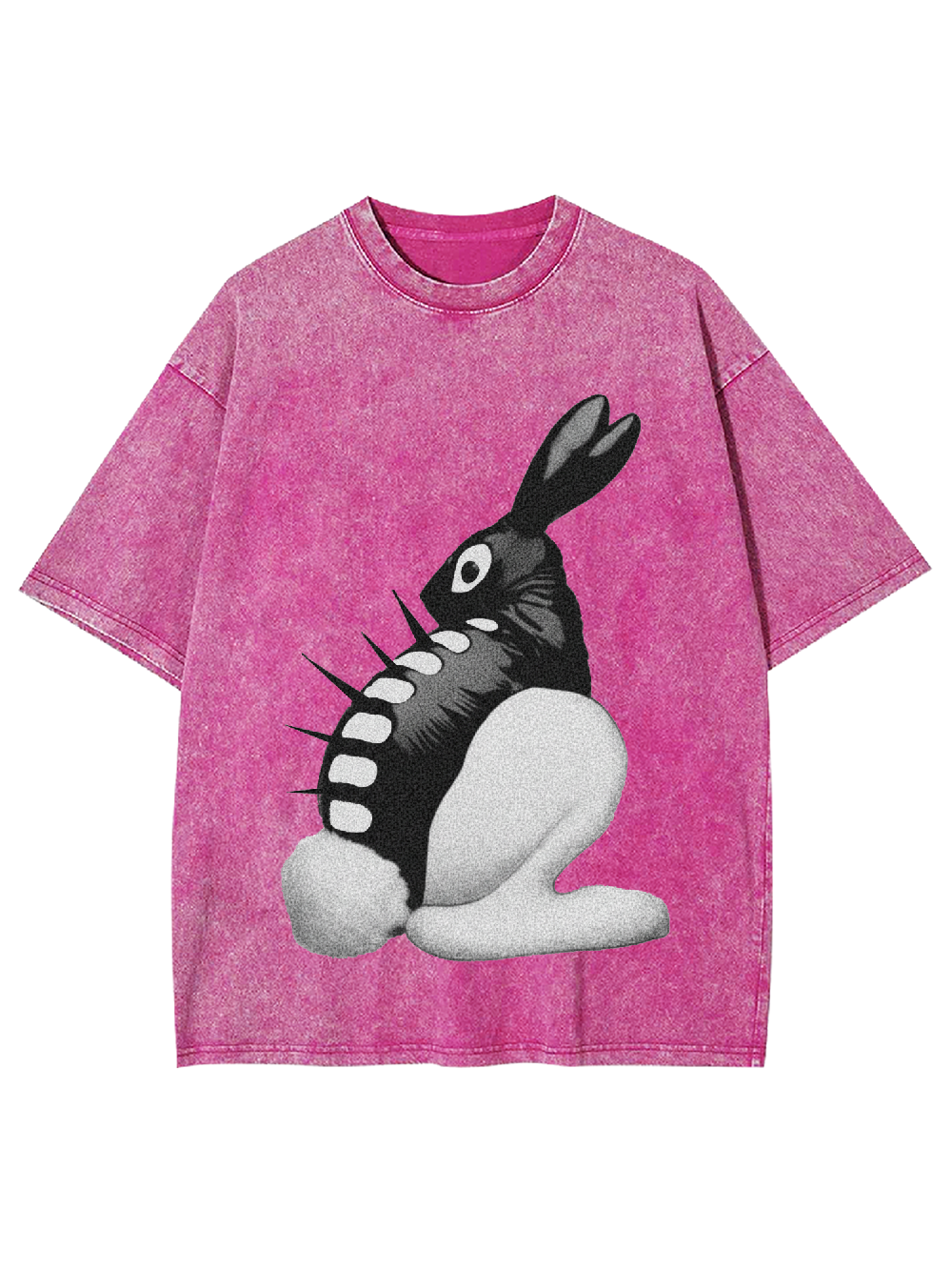 Spiked Bunny Washed Tshirt-ClassyOutlaw Sale