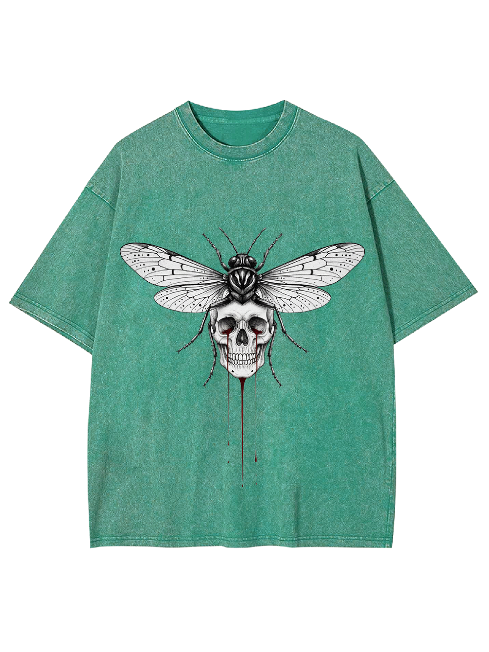 Skull Moth Washed Tshirt