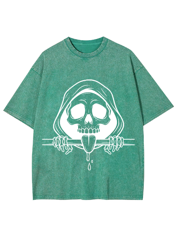 Skull Phantom Lick Washed Tshirt