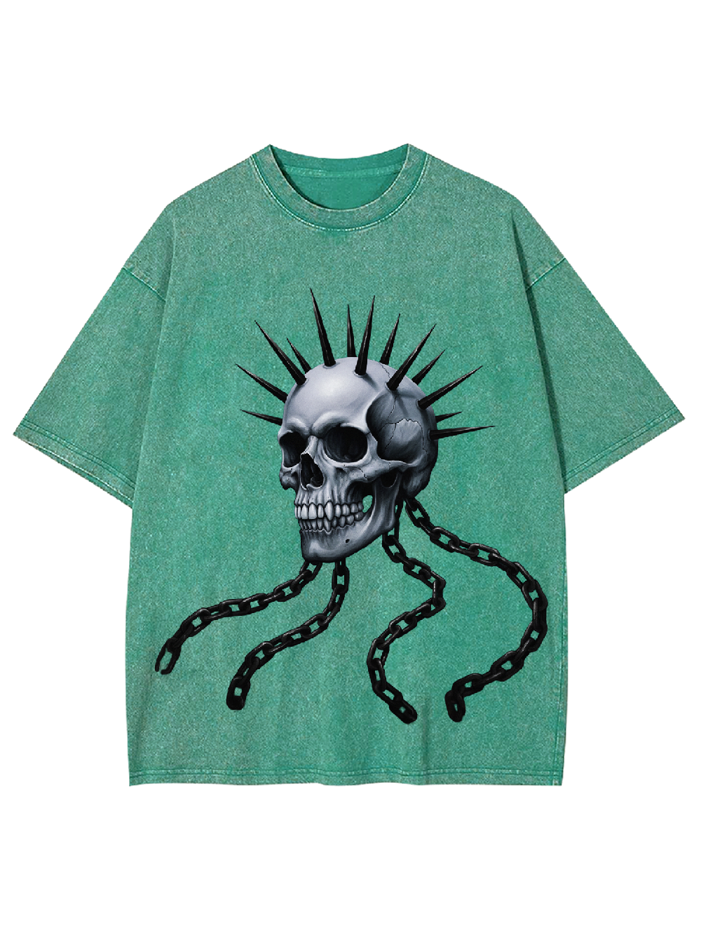 Chain Skull Washed Tshirt
