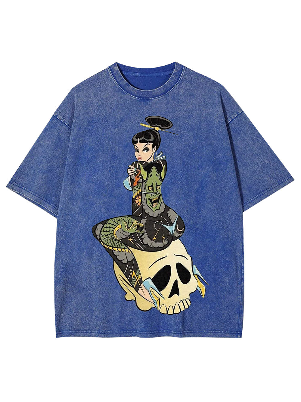 Tattoo And Skull Washed Tshirt