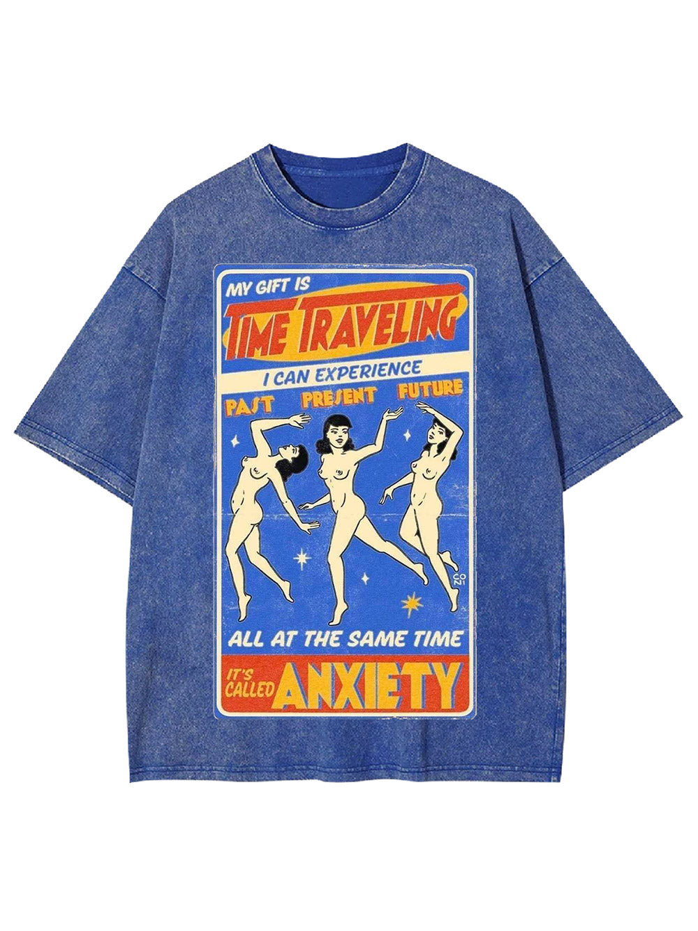 Time Traveling Anxiety Washed Tshirt