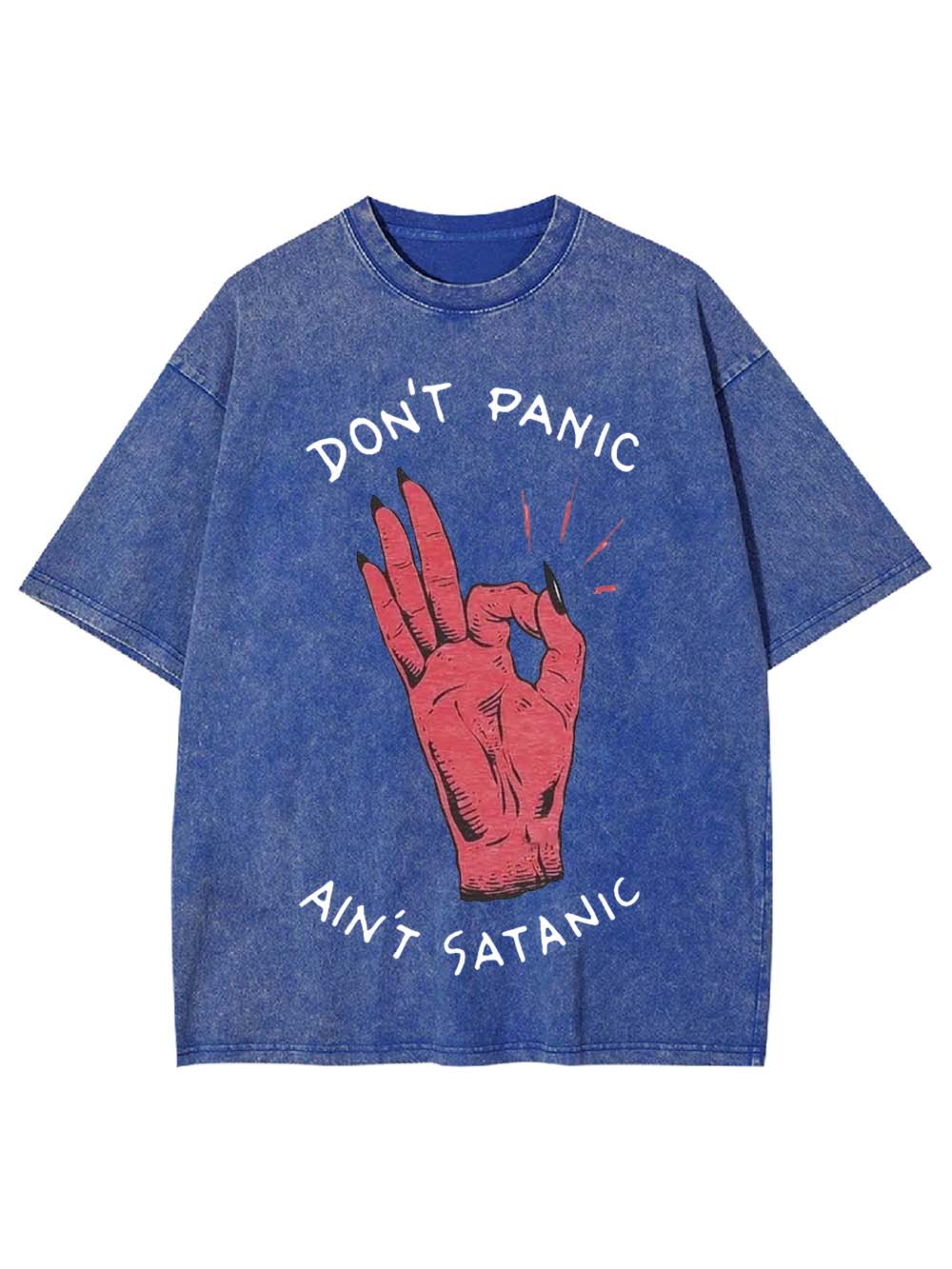 Don't Panic Ain't Satanic Washed Tshirt