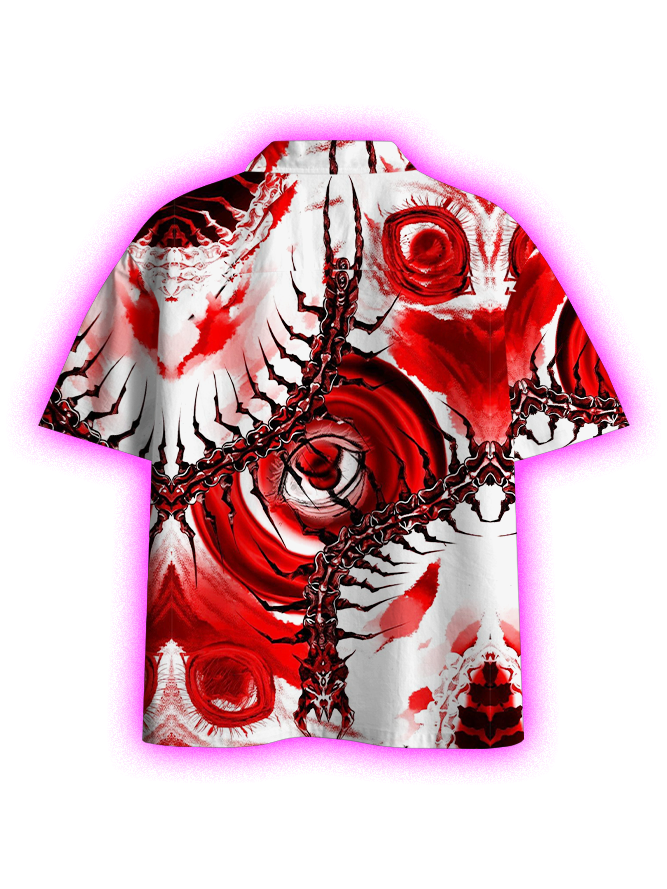 Fractured Eye Button Up Pocket Shirt