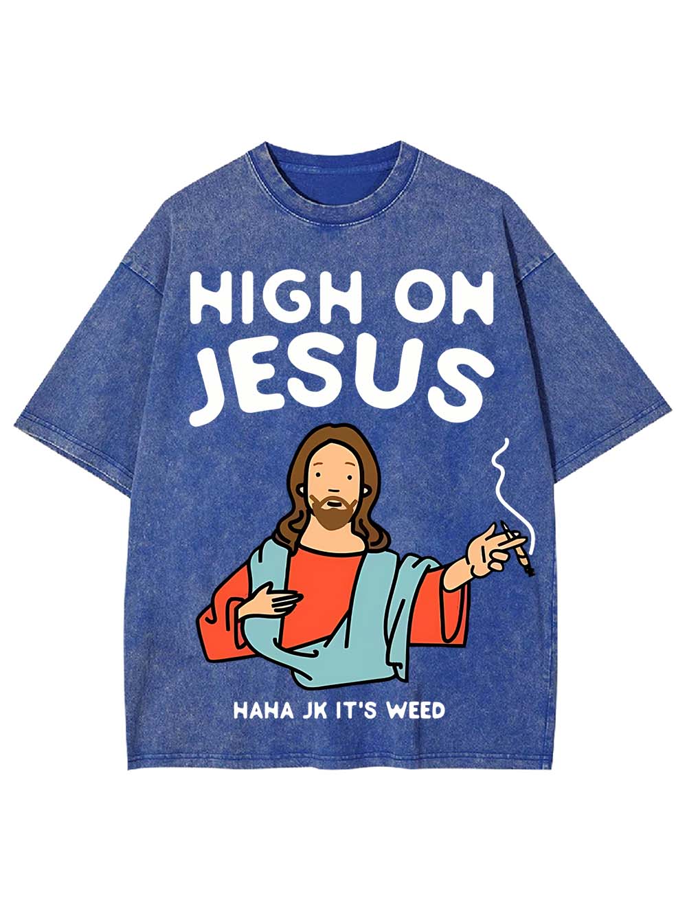 HIGH ON JESUS WASHED TSHIRT