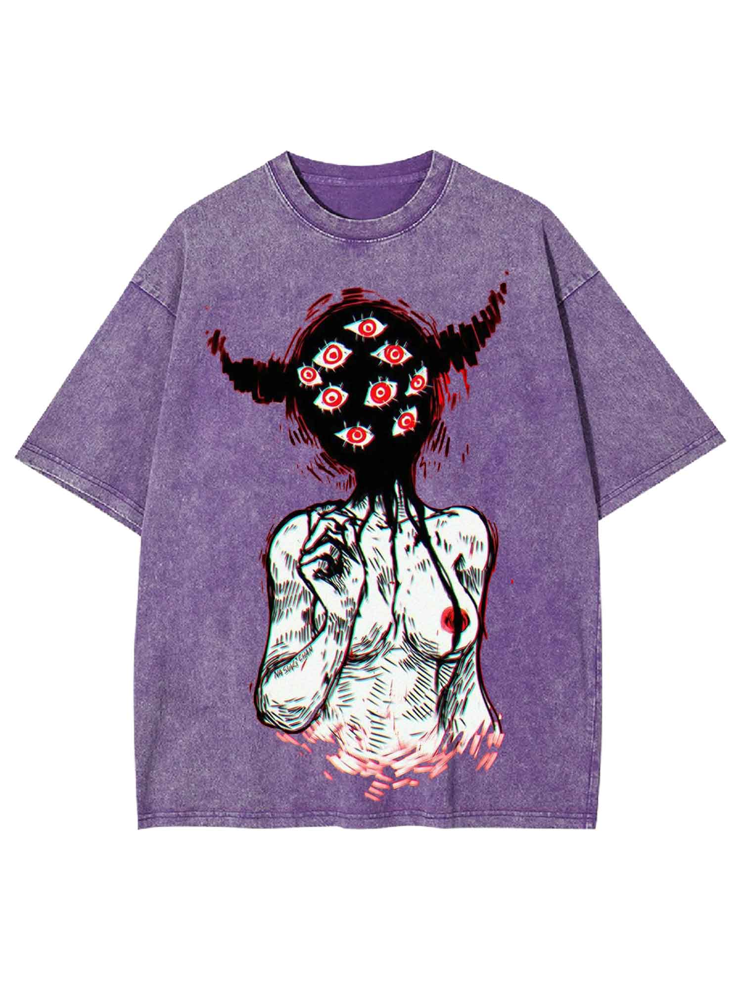 MULTI-EYED MONSTER WASHED TSHIRT