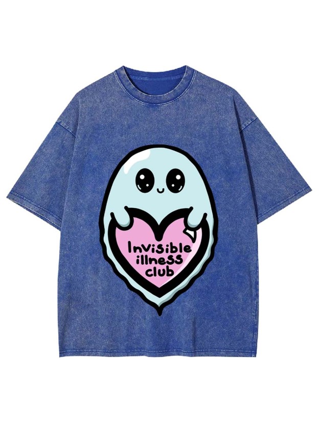 Invisible Illness Club Washed Tshirt
