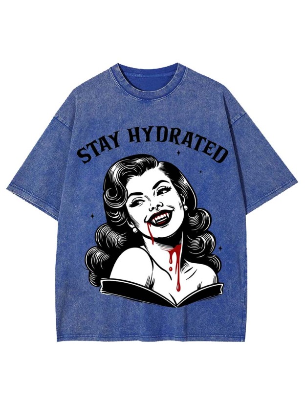 Stay Hydrated Washed Tshirt