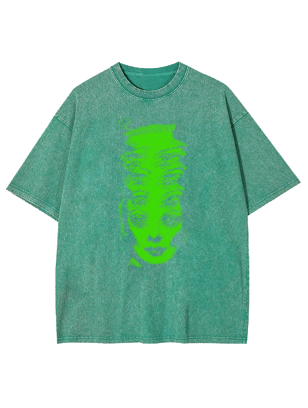 GREEN HALUCINATION WASHED TSHIRT