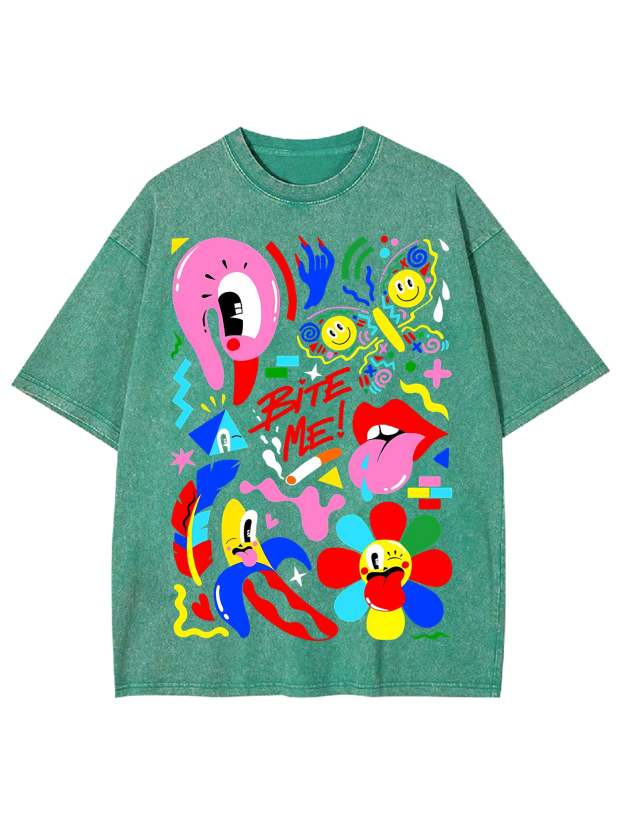 Bite Me Washed Tshirt