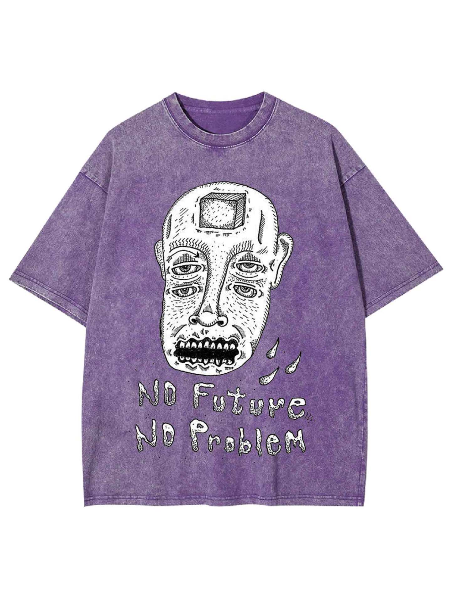 No Future No Probliem Washed Tshirt