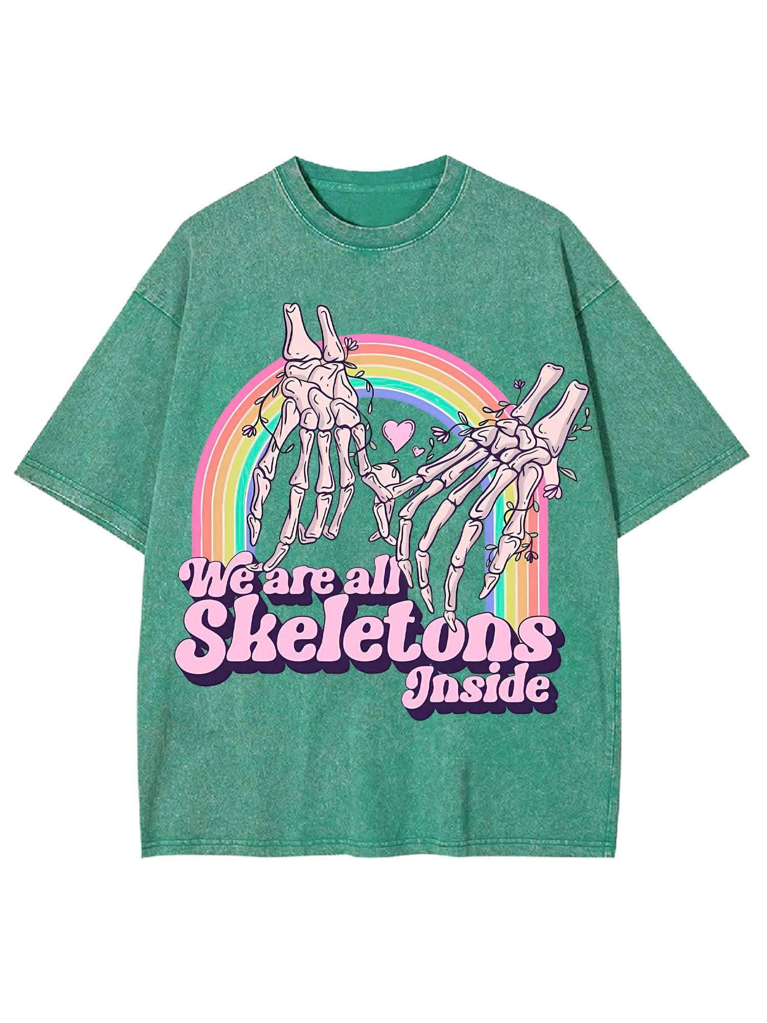 We Are All Skeletons Inside Washed Tshirt