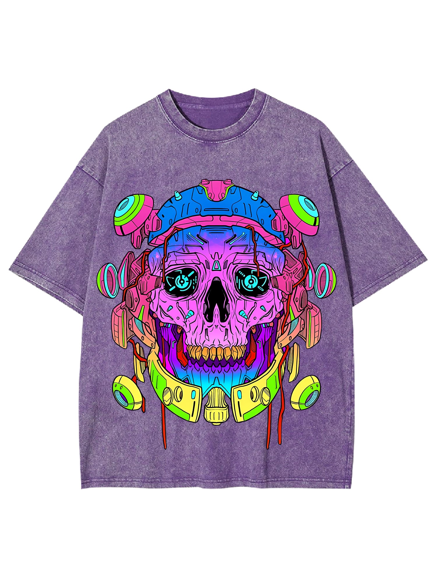 Cyber Skull Washed Tshirt