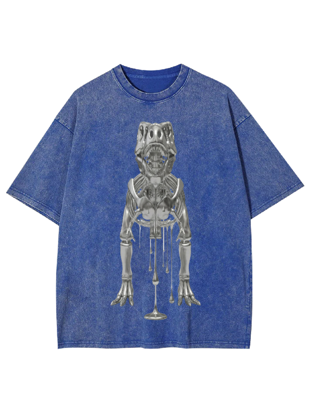 Liquid Dinosaur Skeleton Washed Tshirt