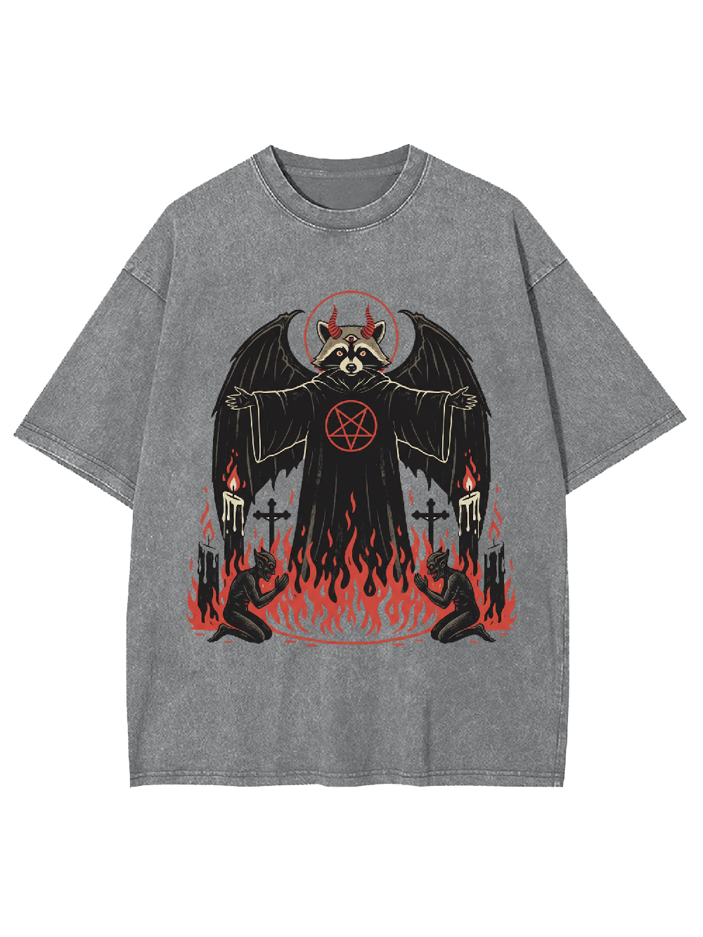 Infernal Raccoon Washed Tshirt