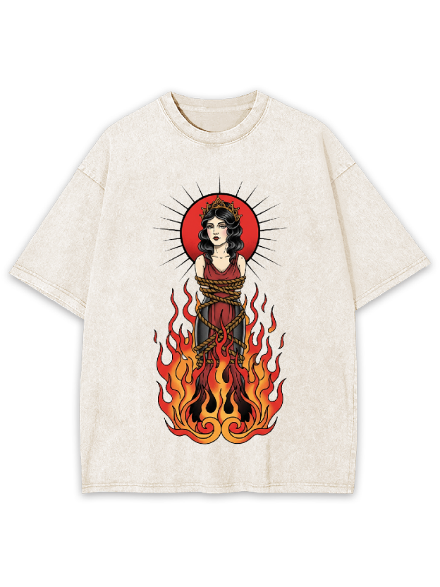 Burning Saint Washed Tshirt