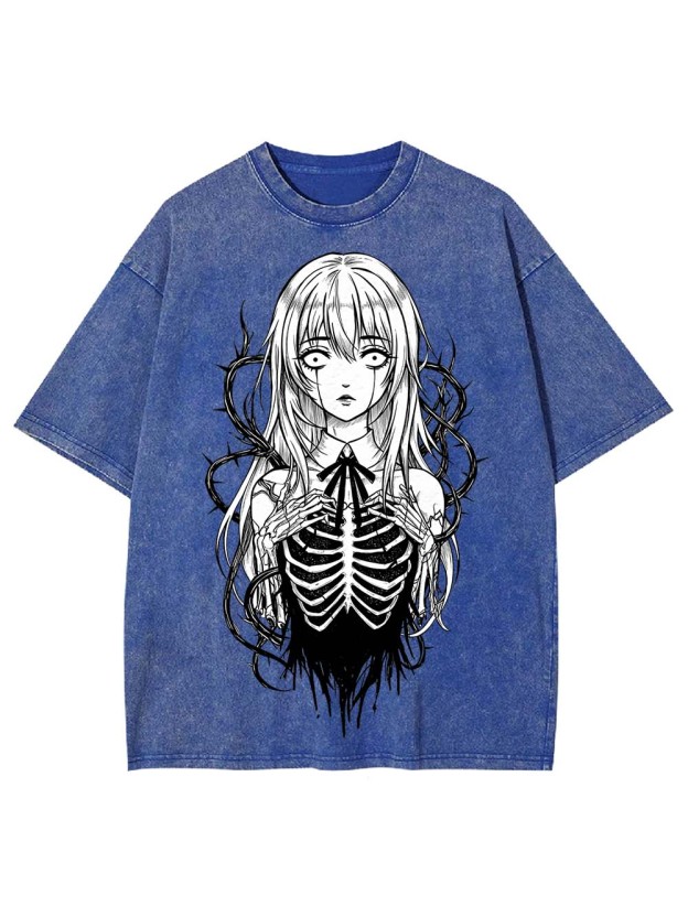 Spirit of the Skeleton Girl Washed Tshirt