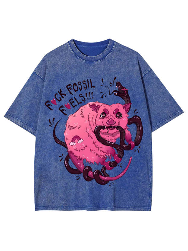 F*Ck Fossil Fuels Washed Tshirt