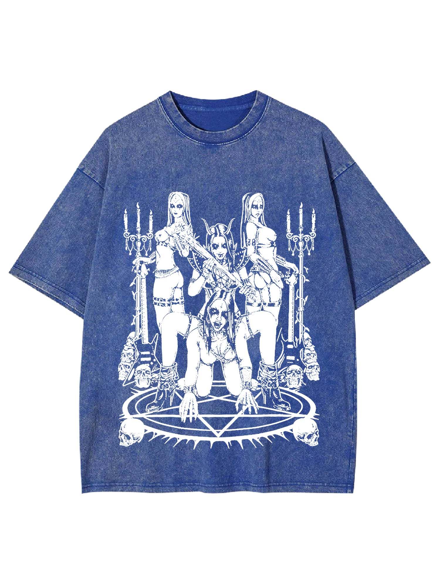 Dark Ritualistic Figures Washed Tshirt