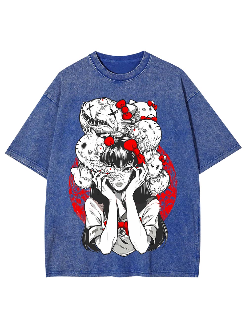 Tomie And Hello Kitty Washed Tshirt