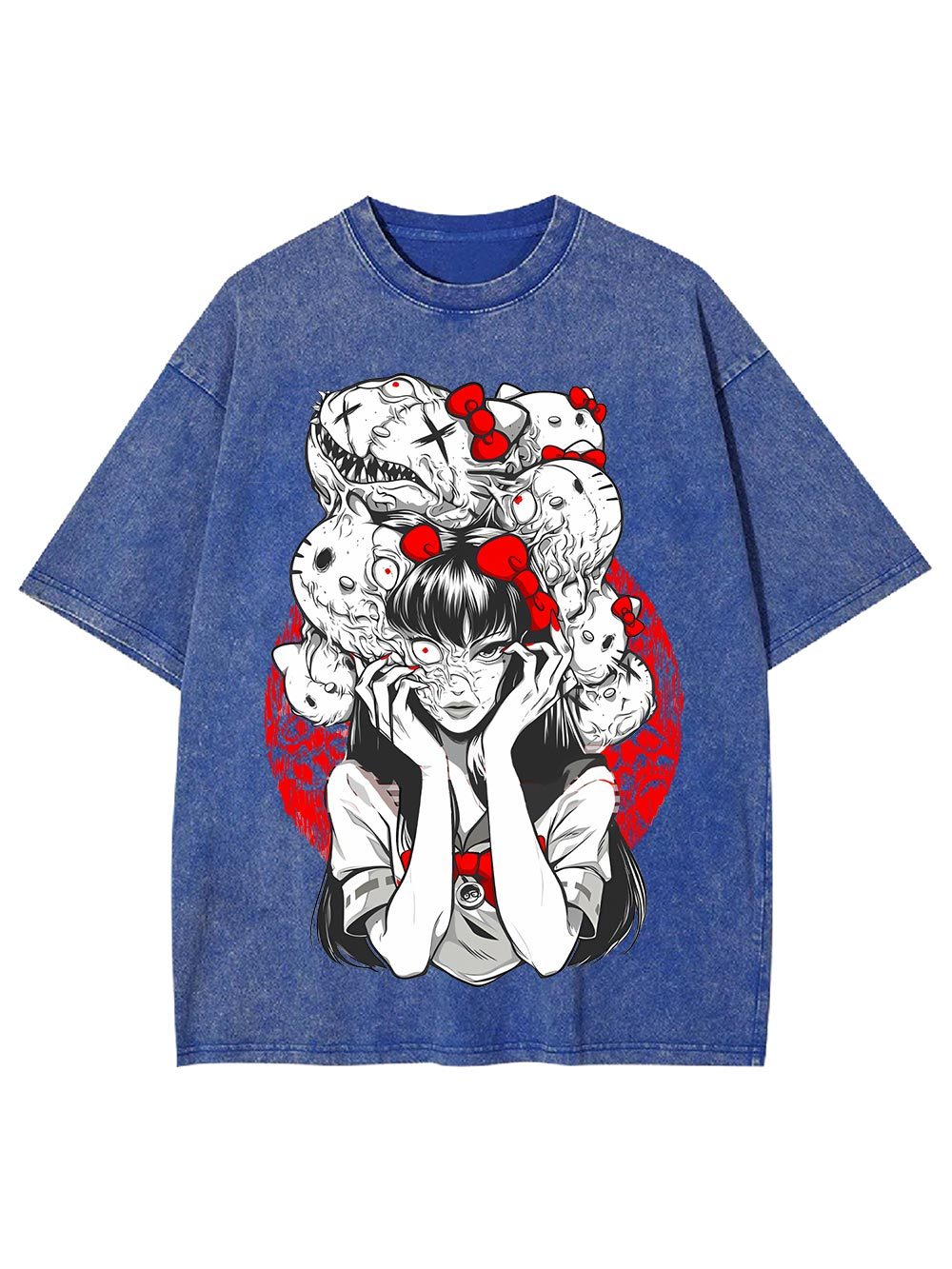 Tomie And Hello Kitty Washed Tshirt