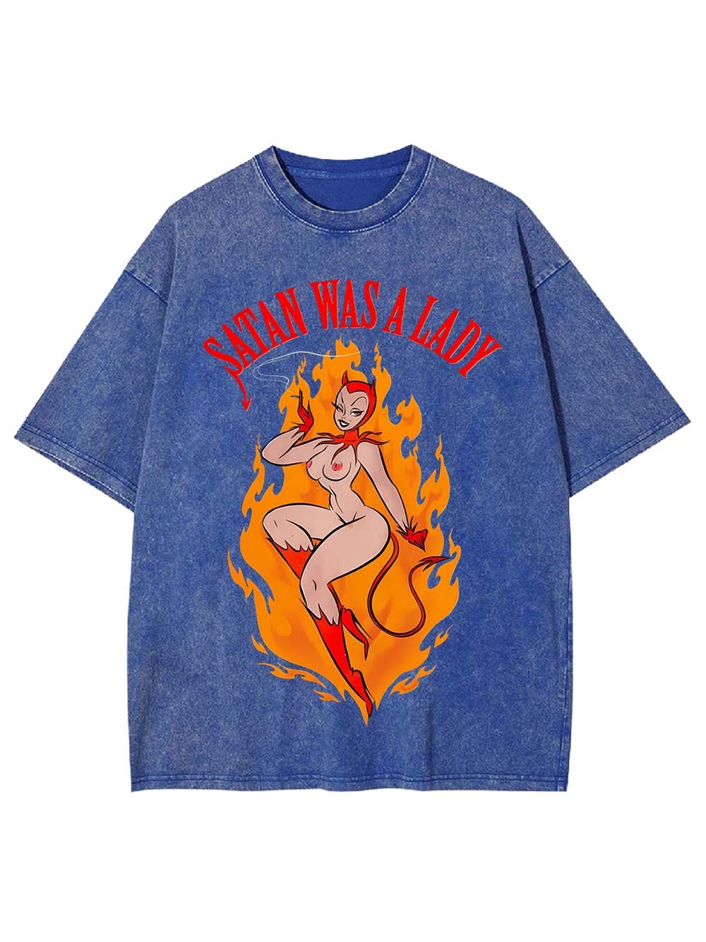 Satan Was A Lady Washed Tshirt