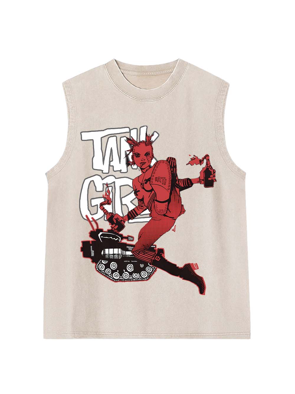 TANK GIRL Washed Tank Top