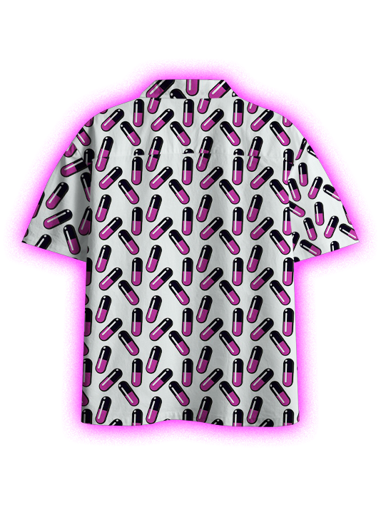 Pattern of Pills Button Up Pocket Shirt