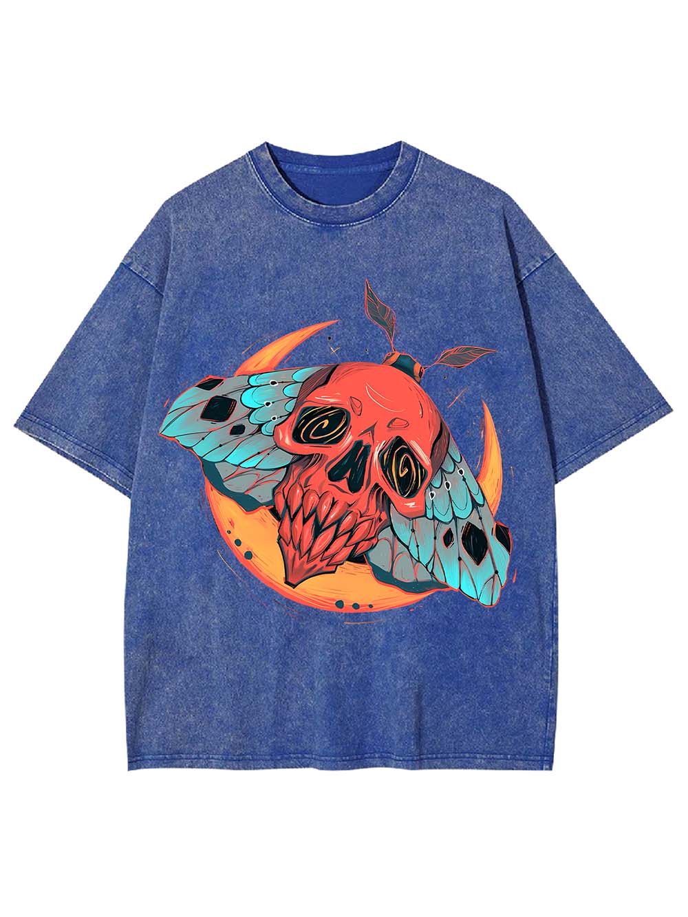 Skull Moth Eclipse Washed Tshirt