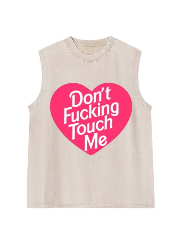 Don't Touch Me Washed Tank Top