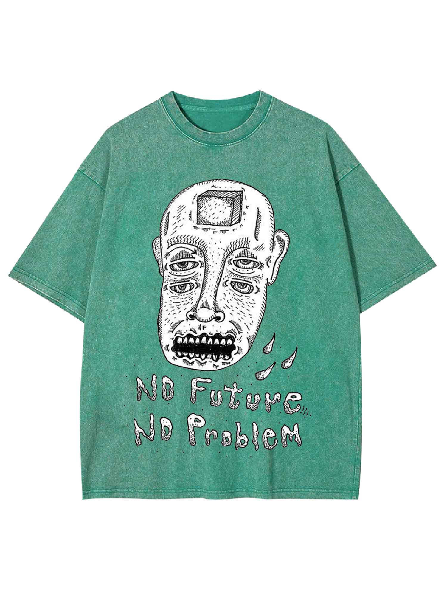 No Future No Probliem Washed Tshirt