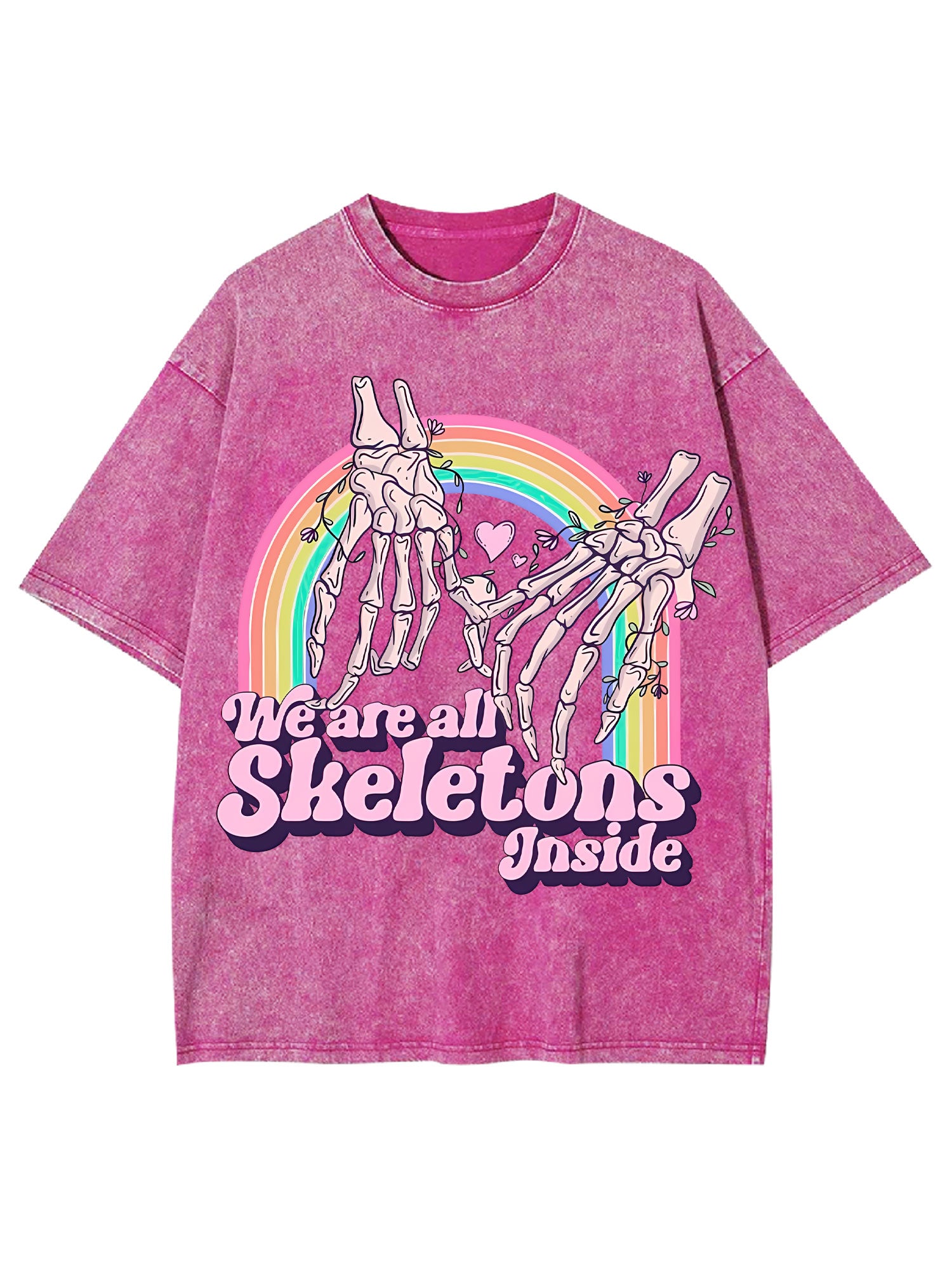 We Are All Skeletons Inside Washed Tshirt