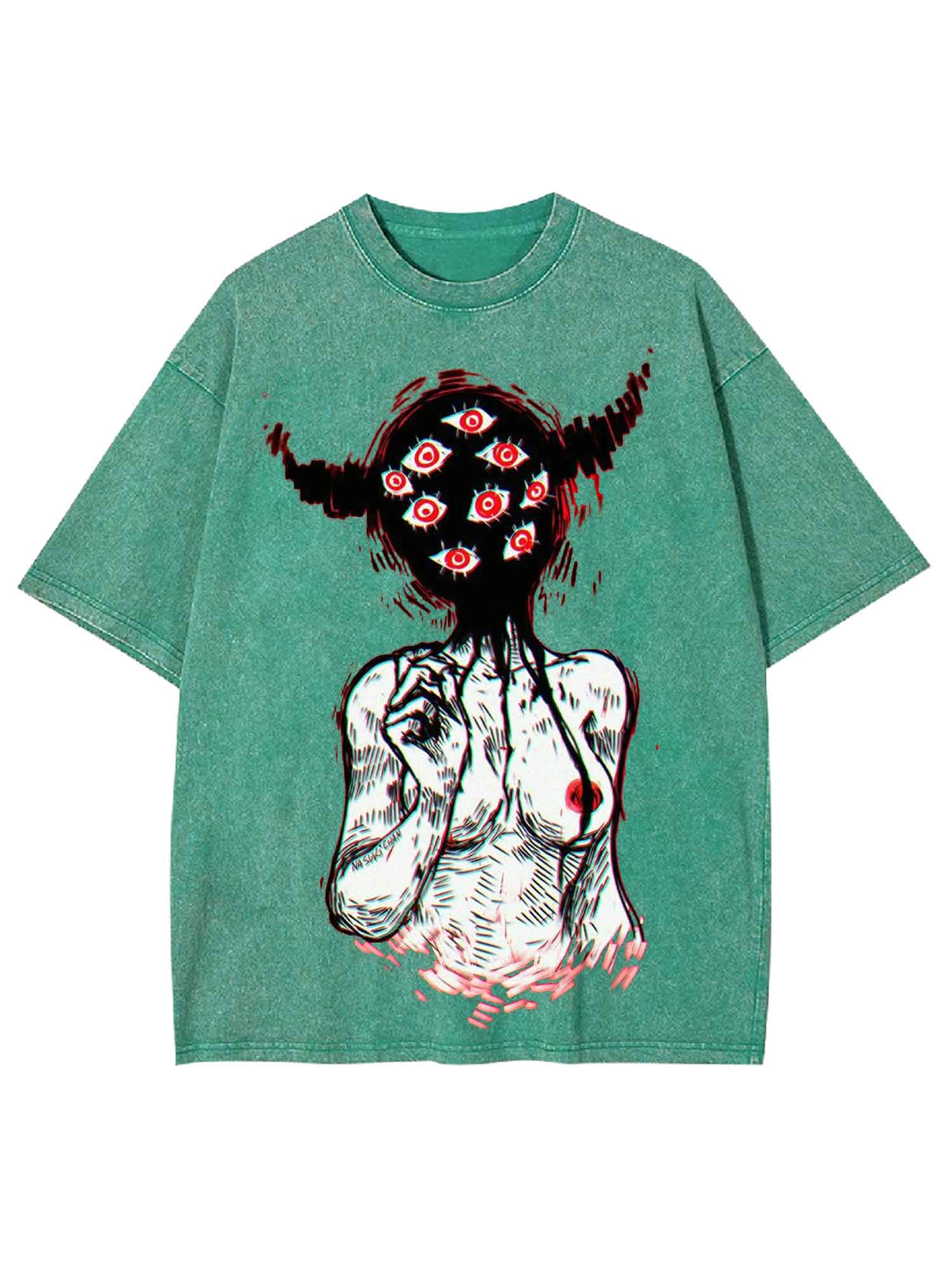 MULTI-EYED MONSTER WASHED TSHIRT