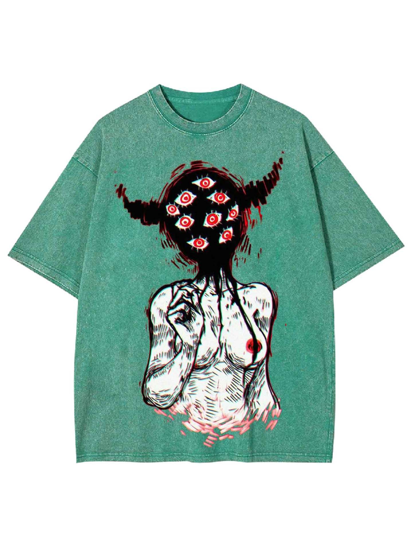 MULTI-EYED MONSTER WASHED TSHIRT