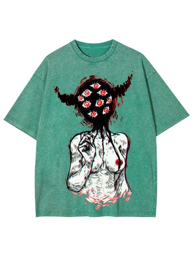 MULTI-EYED MONSTER WASHED TSHIRT