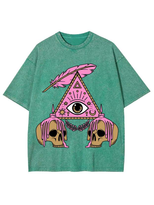 Eye And Skull Washed Tshirt