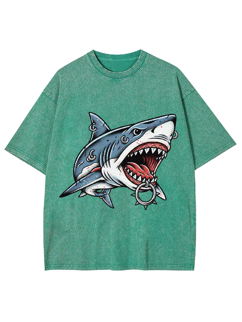 Punk Shark Washed Tshirt