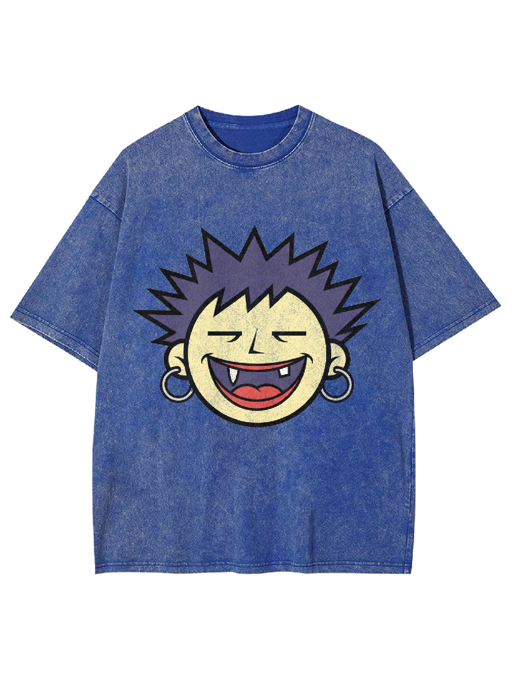 Squinty-Eyed Punk Face Washed Tshirt