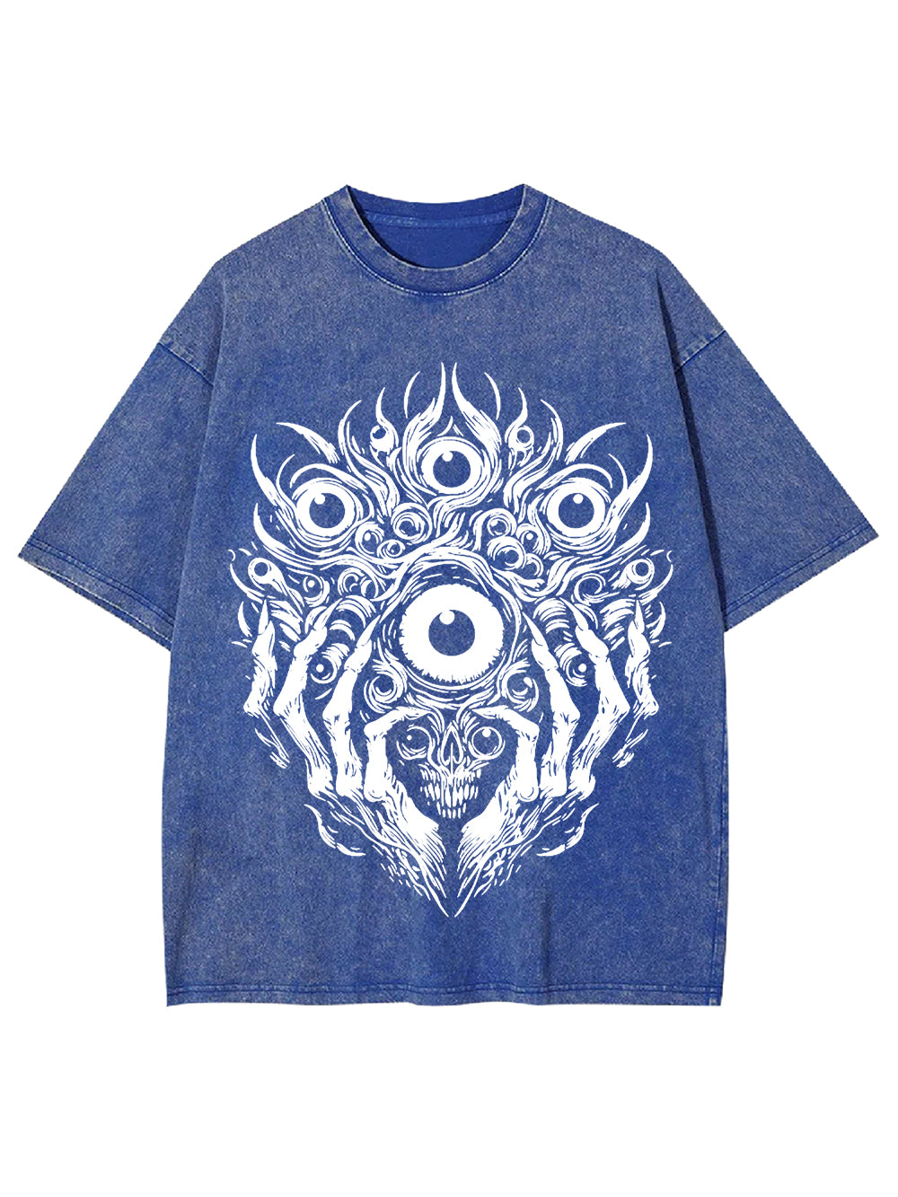 Skull Of Many Eyes Washed Tshirt
