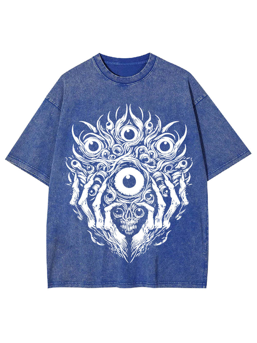 Skull Of Many Eyes Washed Tshirt