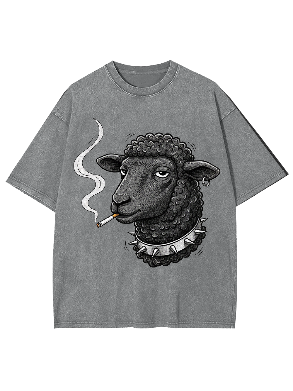 Smoking Black Sheep Washed Tshirt