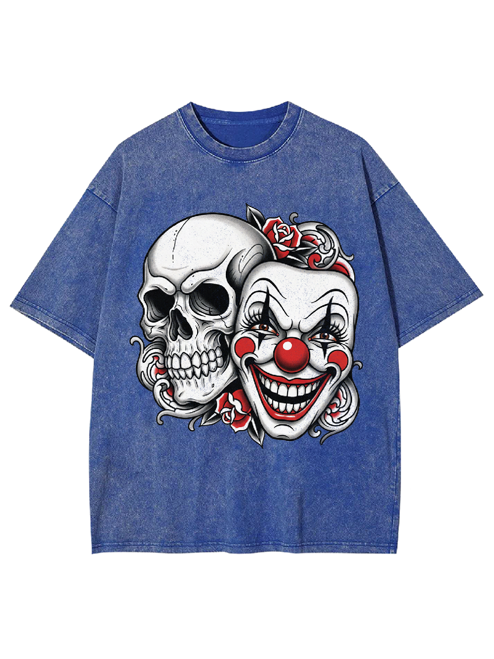 Clown and Skull Washed Tshirt