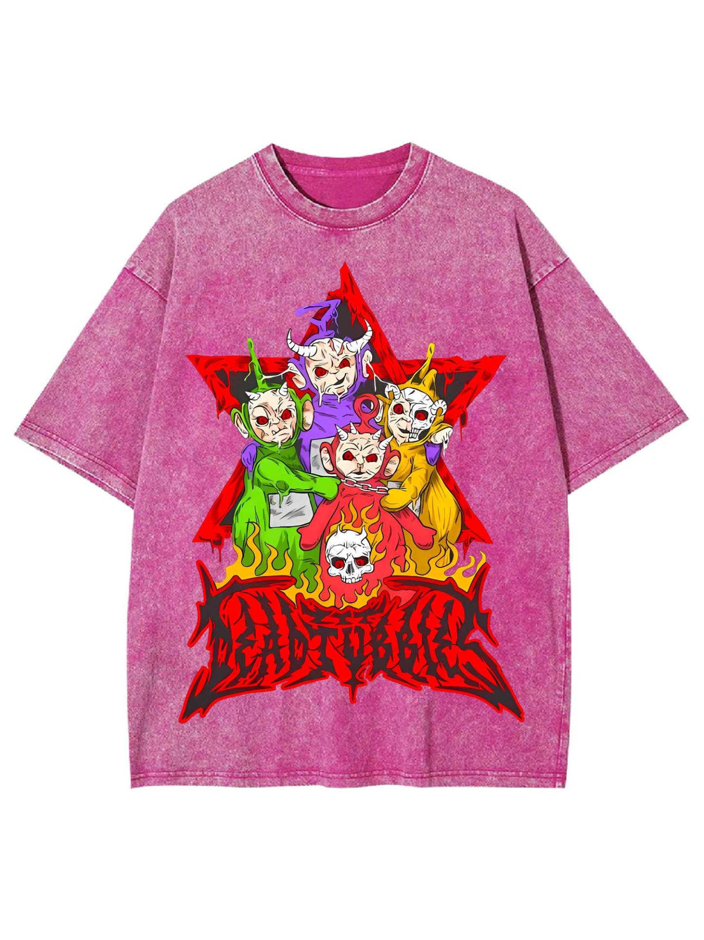 Dead Troubles Washed Tshirt-ClassyOutlaw Sale