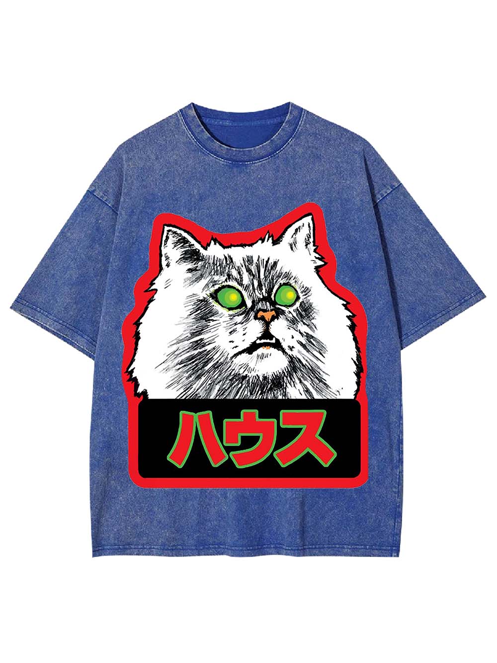 Haunted Cat House Washed Tshirt